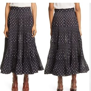Zimmermann dot pleated skirt size 0